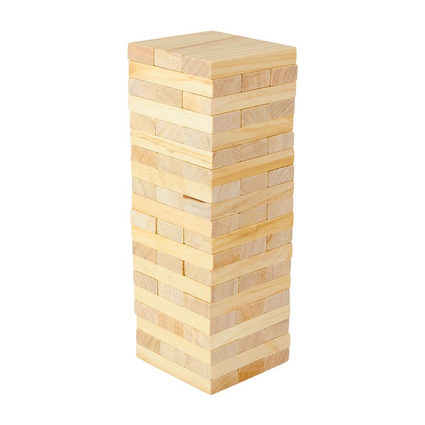 JM 040, TORRE DE BLOQUES ZINDER. Juego de mesa tipo torre con 60 piezas de madera.