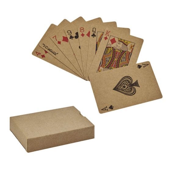 JM 085, JUEGO DE CARTAS GARE. Baraja inglesa con caja de papel kraft.